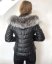leather jacket natural fox fur hood - Size: L, Color: black-002