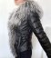 kožená bunda s natur kožušinou (líška) - Veľkosť: L, Farba: Čierna-002