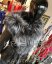 leather jacket natural fox fur hood - Size: L, Color: black-002