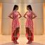 krátko-dlhé šaty s 3D kvietkami, Exclusive rada - Veľkosť: S, Farba: pudrová-018